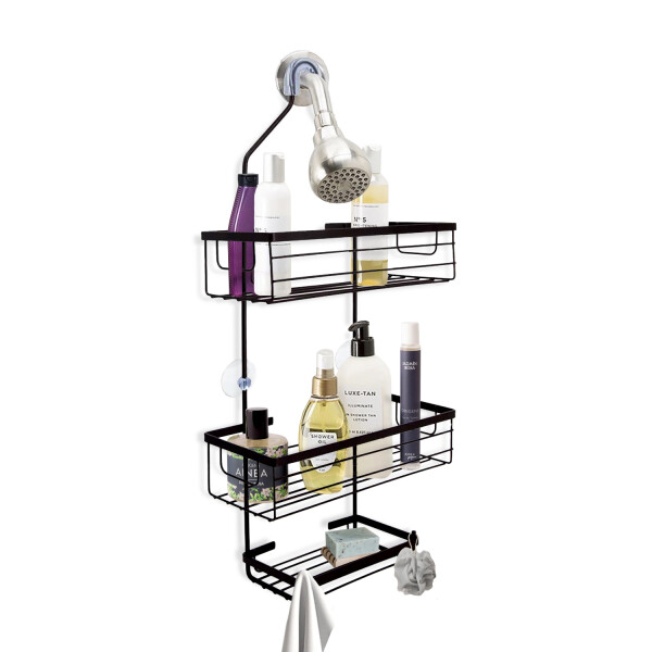 Organizador De Ducha Colgante 3 Niveles Jabonera Baño Acero Imback Color Negro Organizador De Ducha Colgante 3 Niveles Jabonera Baño Acero Imback Color Negro