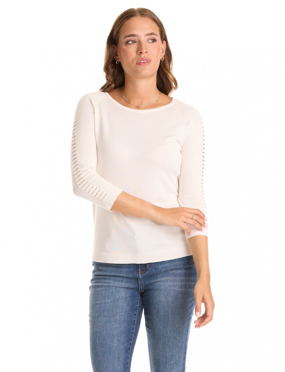 Buzo Tachas - Blanco 
