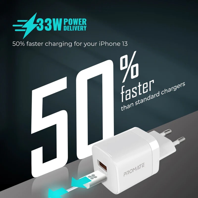 Cargador USB-C 33W compacto (GaNFast) - White Cargador USB-C 33W compacto (GaNFast) - White