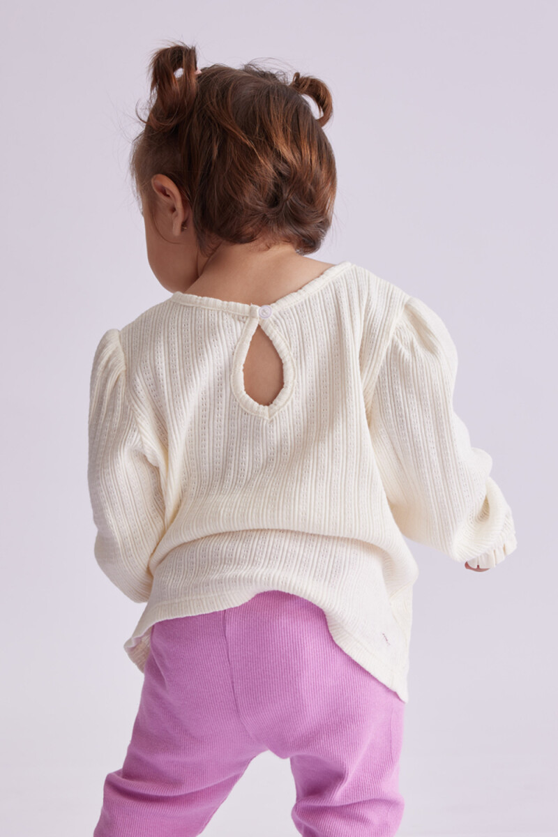 Remera manga larg rib Crudo