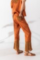 PANTALON BEA CROCHET Terracota