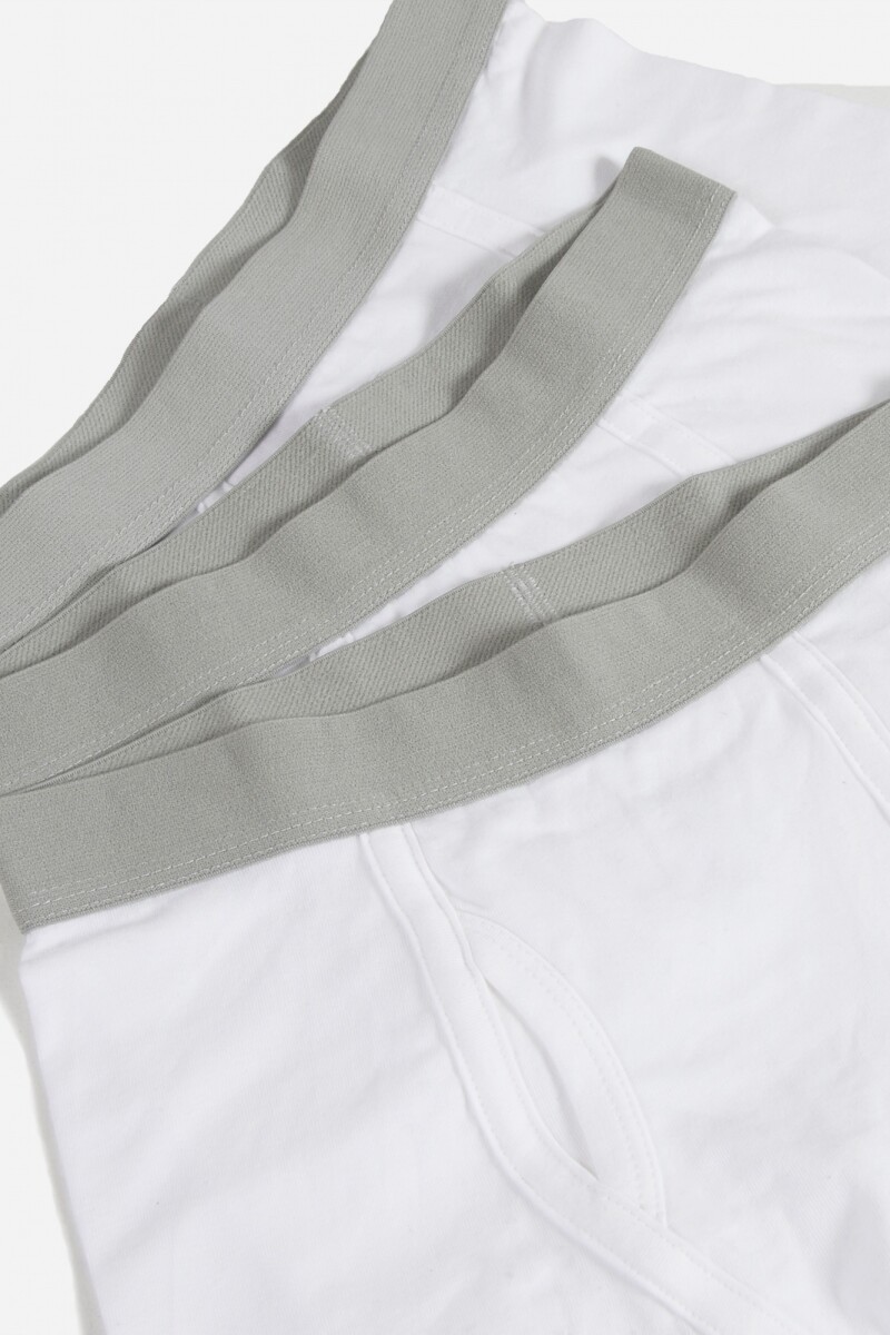 Boxer liso pack x 3 BLANCO