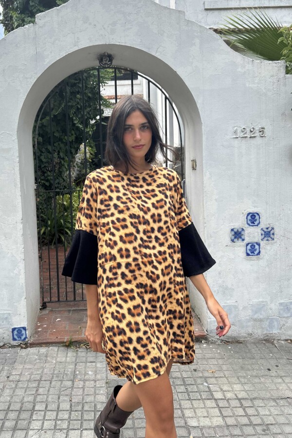 Túnica Bless Corta Animal Print