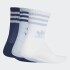 Medias Adidas Mid Cut Crew 3 Pares Azul