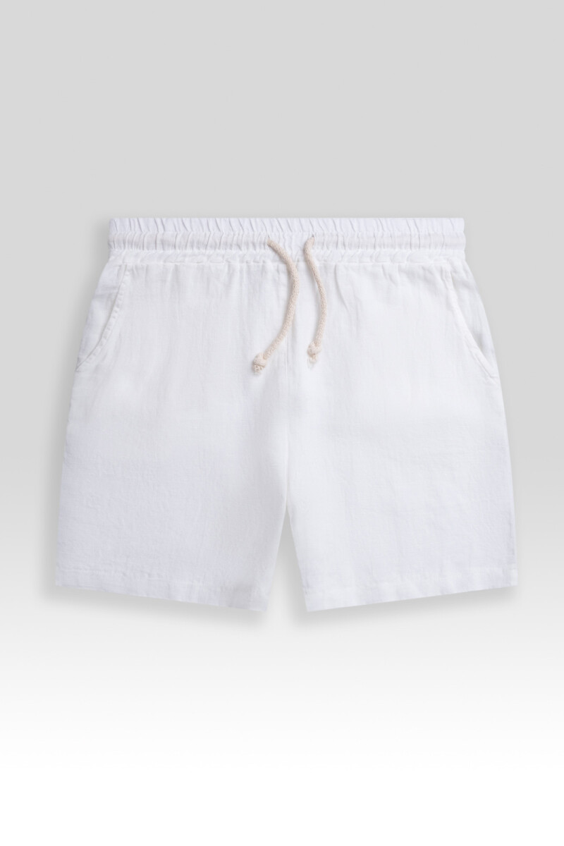 PREMIUM LINEN SHORTS White
