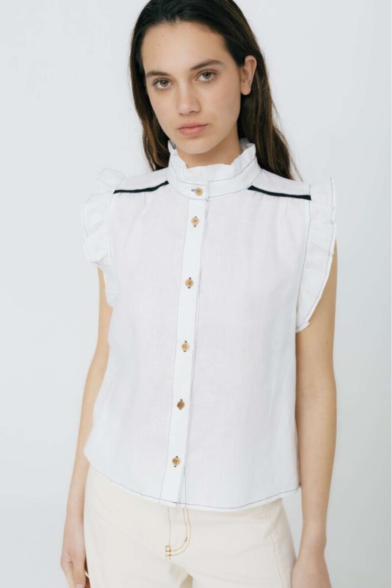 PRE VENTA BLUSA CEREZA - Blanco 