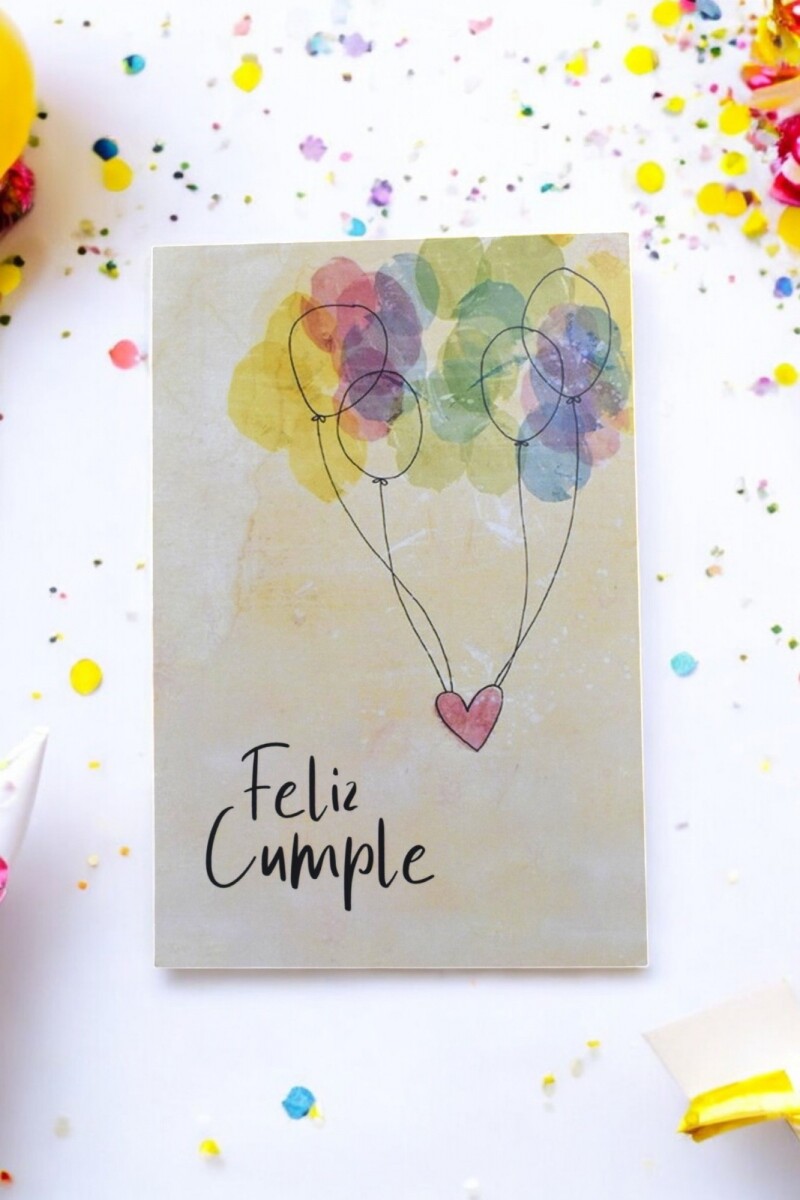 Tarjeta cumpleaños 10x15. - DISEÑO 1 