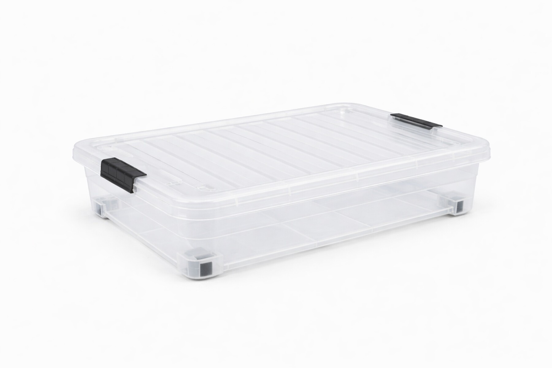 Caja Organizadora Con Ruedas 42 Litros Bajo Cama 60x42x17 - Transparente 