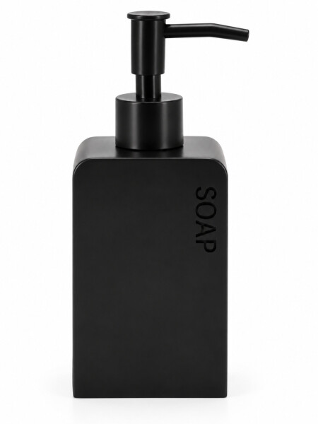 DISPENSADOR DE JABON NEGRO.