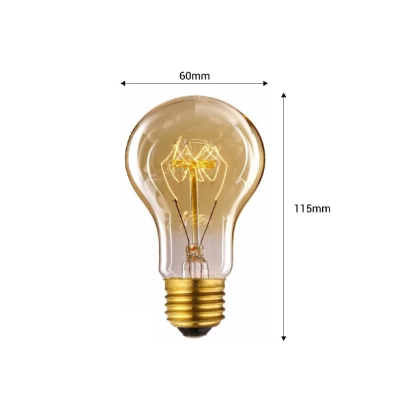 Lampara FILAMENTO A19 40W Lampara Edison A19 40W Ultra Calida