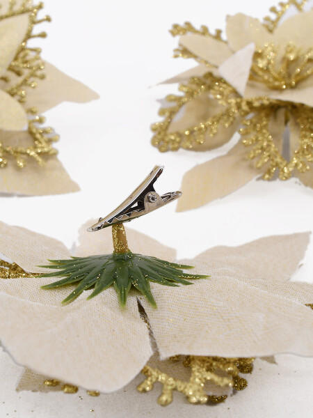 FLOR DE LIZ SET X3 DORADO