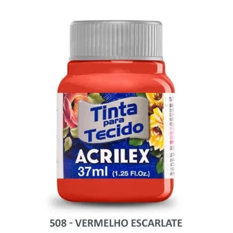 Pintura Para Tela 508 37Ml.R.Es Acrilex #PINTURA ACRILEX TELA 4140 -508 37ML.R.ES