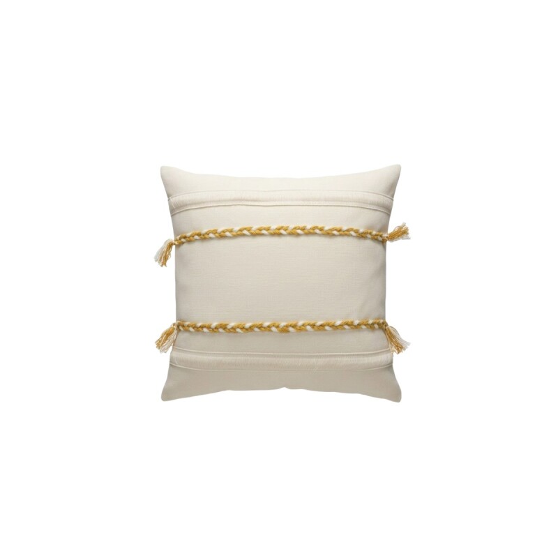 COJIN CUAD MARFIL C/DET 45X45CM Unica