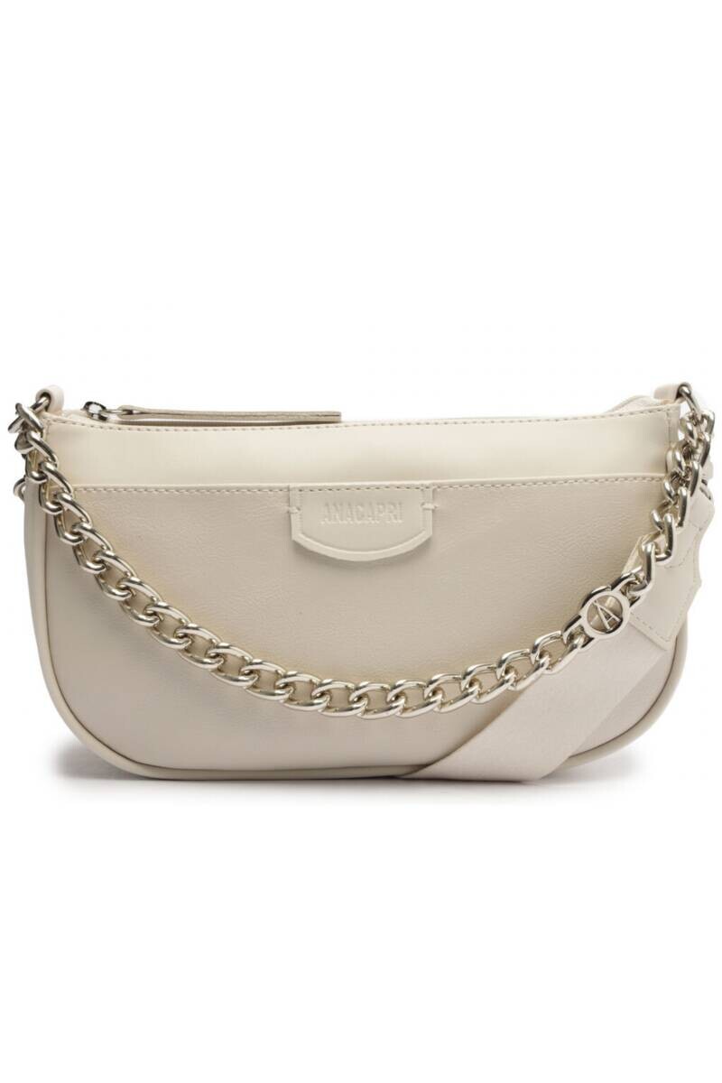 CARTERA CREMA CON CADENA 