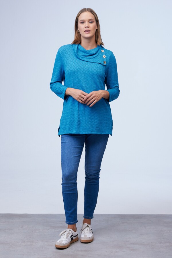 Blusa Cuello Volcado PETROLEO