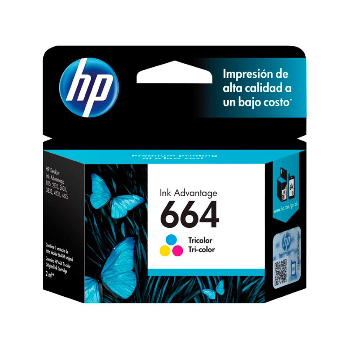 Cartucho HP Original Tricolor 664 - 2135/3635/4535/3775/3785 