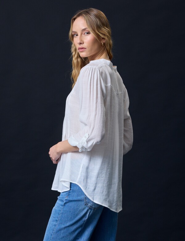 Blusa Botones BLANCO