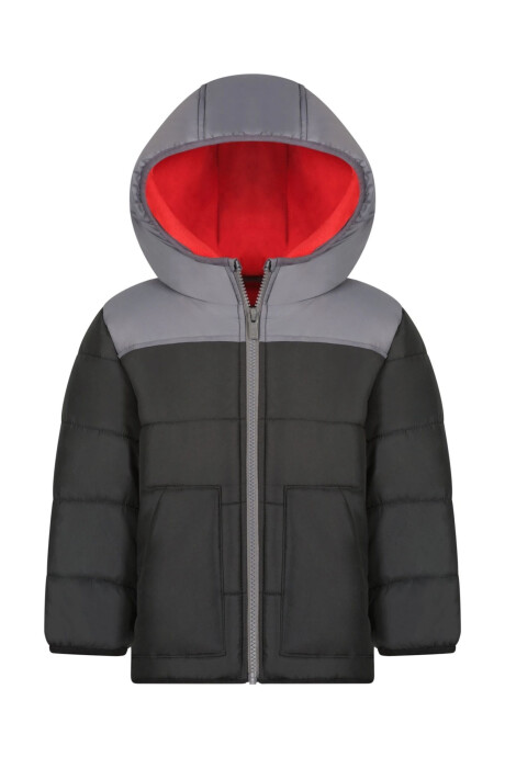 Campera resistente al agua, diseño colorblock. Talles 4-6 Sin color