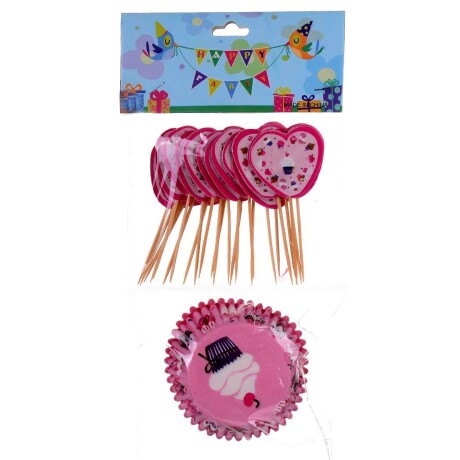 Set Muffins Con Topping Varios Diseños X24 Unica