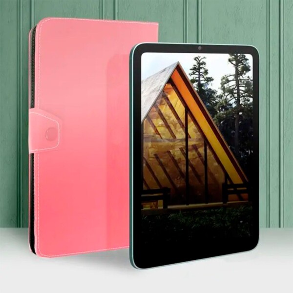 Estuche Funda Protector Soporte Tablet 10.1 10 9 Simil Cuer Color Variante ROSADO