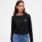 INTL LS CROPPED BOAT TEE TRUE BLACK V2