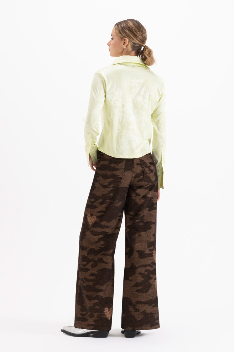 JEANS ROSES CAMO Marron