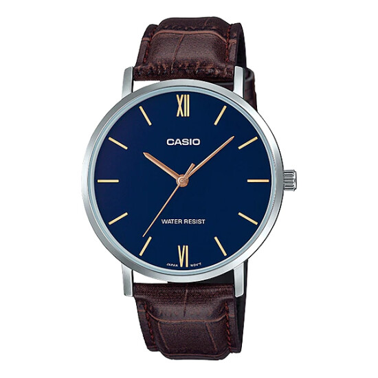 Reloj CASIO MTPVT01L-2BUDF en Cuero Marron Esfera 46mm 0