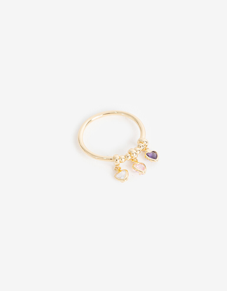 Anillos Chicos Cubic zirconia Anillo Corazón Cubic Zirconia - Dorado