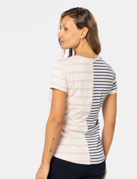 REMERA RAYADA Beige