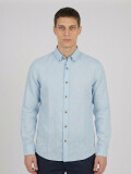 CAMISA LINO CLASICA CELESTE