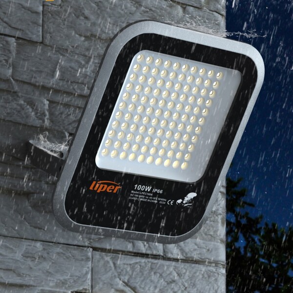 Foco Led 20W Liper IP66 Exterior Interior Reflector Luz Fria Variante Color Negro