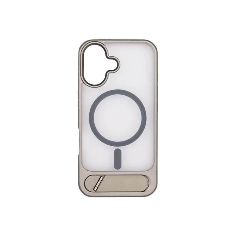 Protector para iPhone 16 con MagSafe y soporte gris Protector Para Iphone 16 Con Magsafe Y Soporte Gris