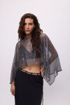 Poncho Sevilla Negro y Plata