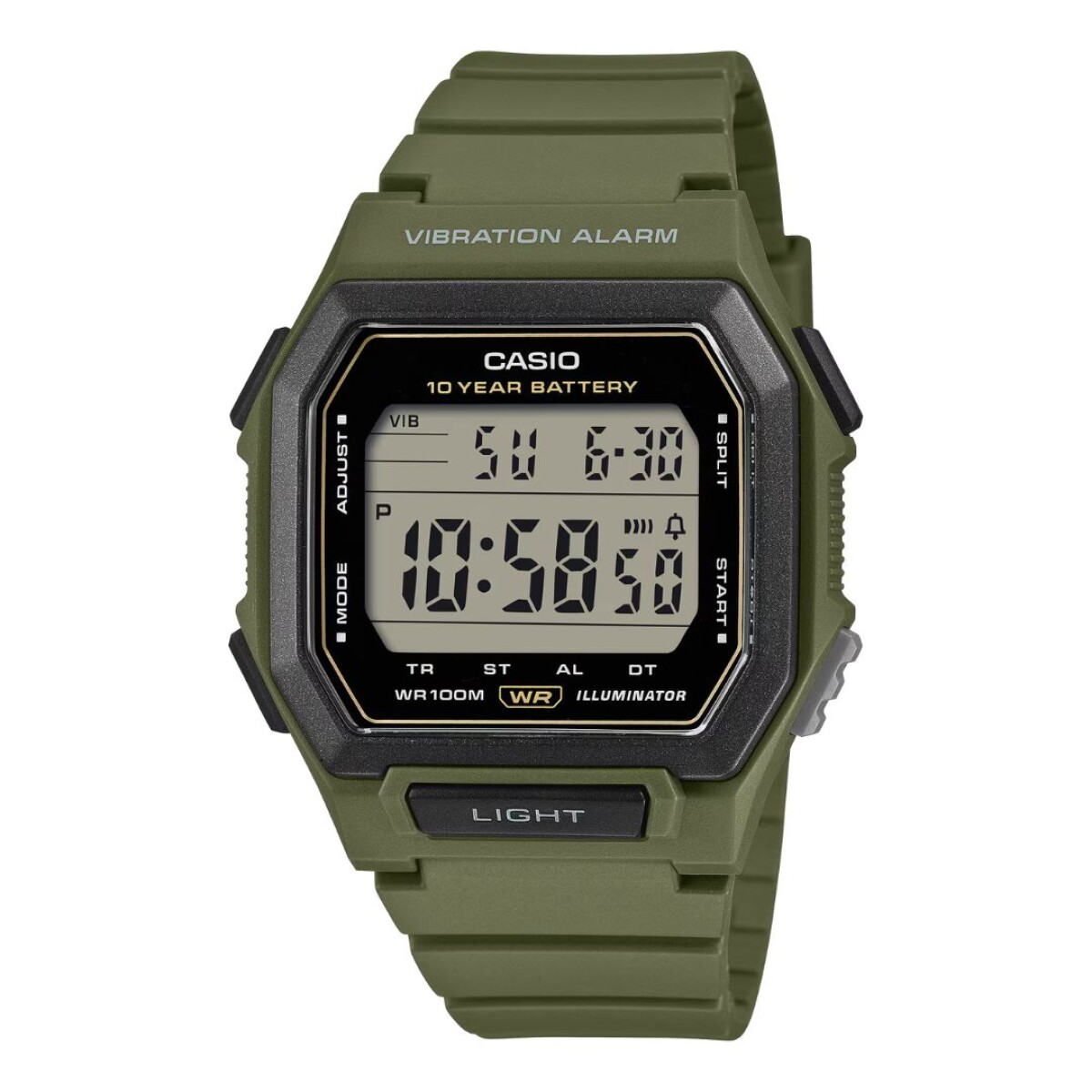 Reloj Casio Digital Hombre W-738h-3avdf Verde 