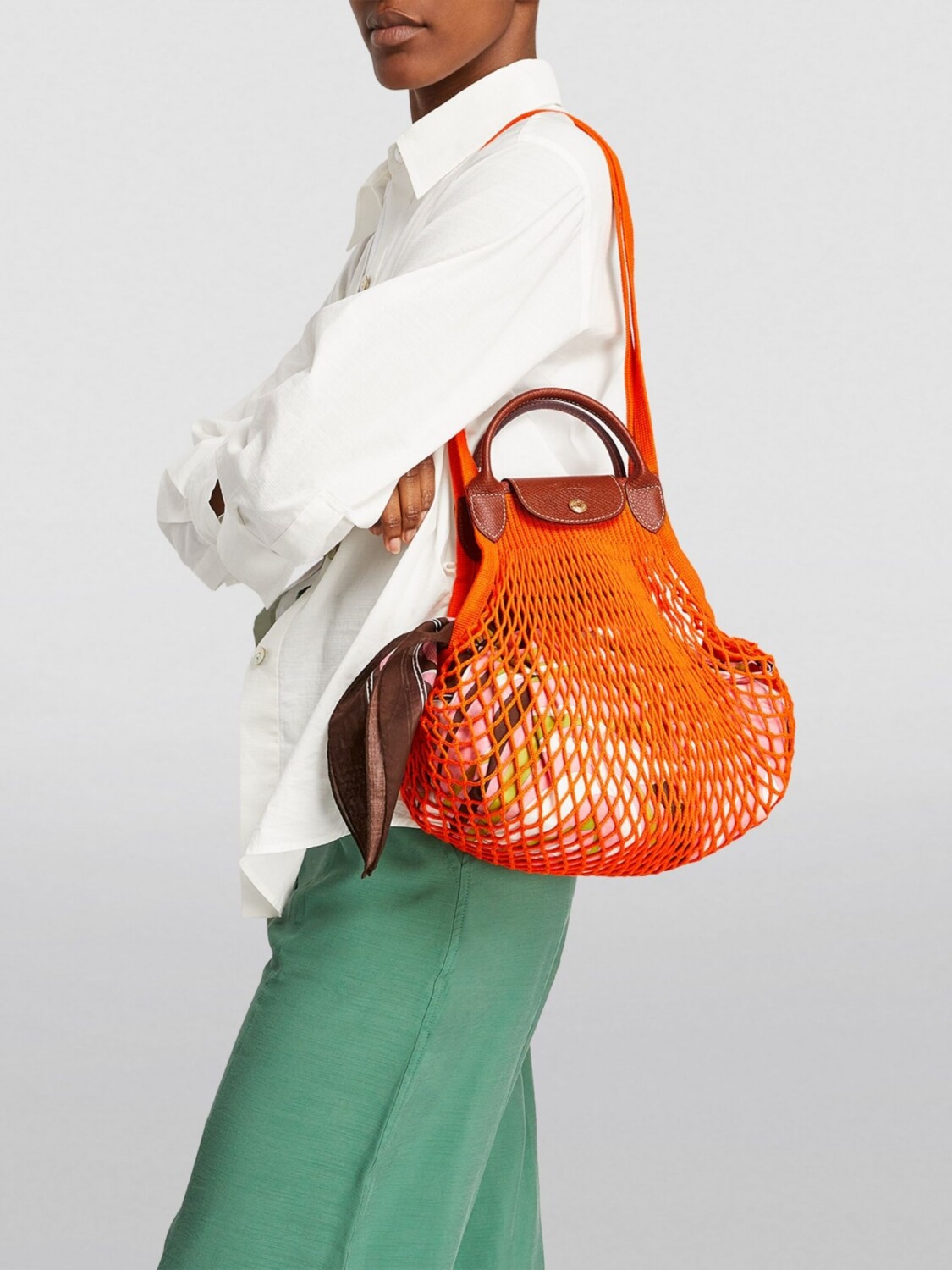 LONGCHAMP - Le Pliage Filet L Naranja