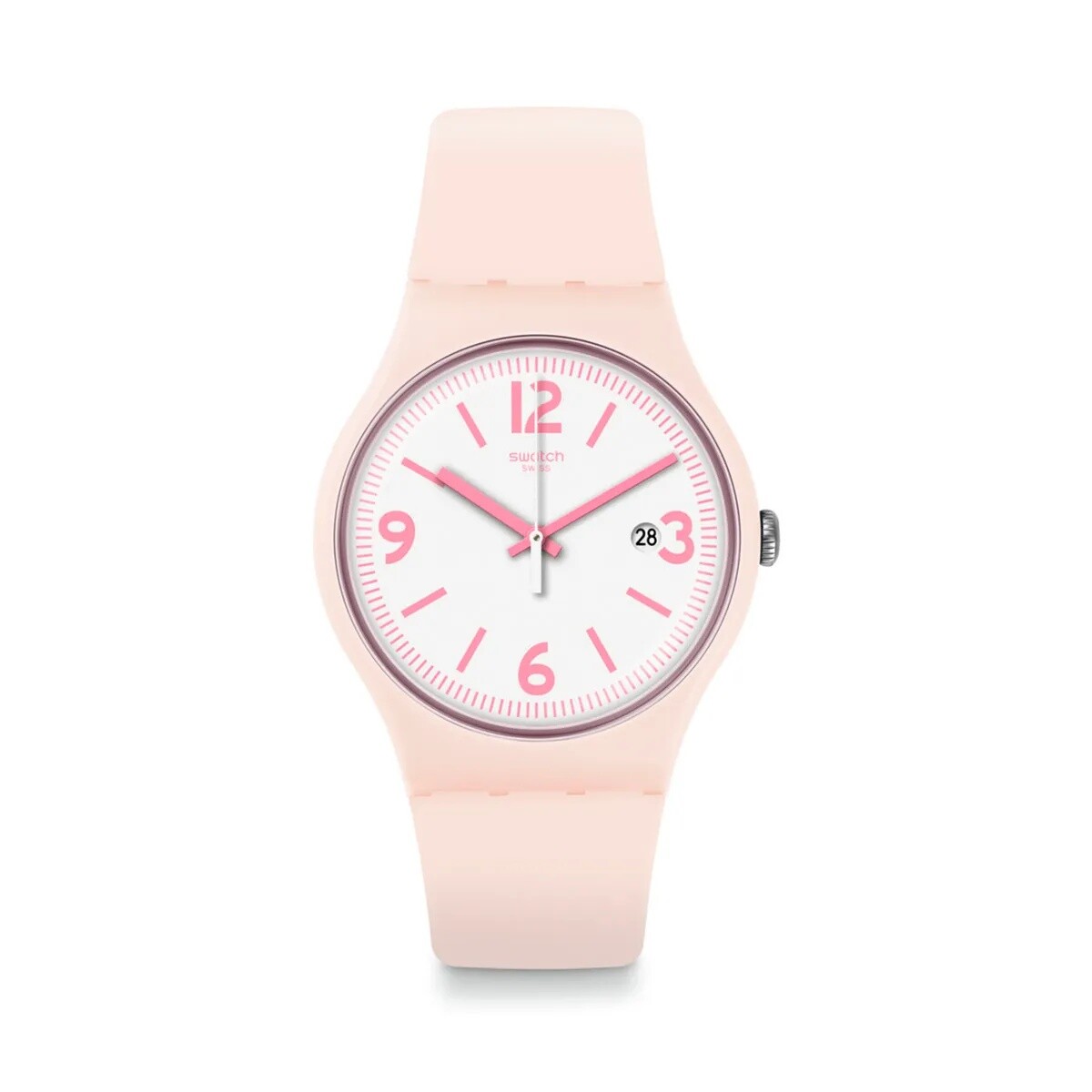 Reloj Swatch Suop400 English Rose De Silicona 