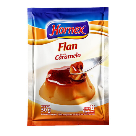Flan HORNEX 50grs rinde 8 porciones caramelo