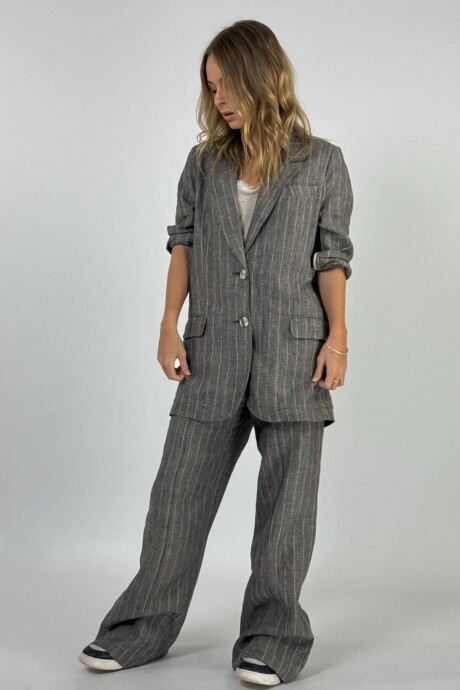 BLAZER BEGONIA Gris Y Tostado