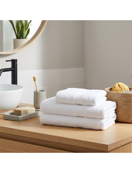 SET 3 TOALLAS: 40x70 + 2*70x140CM ALGODON BLANCO CANNON SET 3 TOALLAS: 40x70 + 2*70x140CM ALGODON BLANCO CANNON