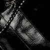 Shopper The Braided en cuero charol arrugado Negro