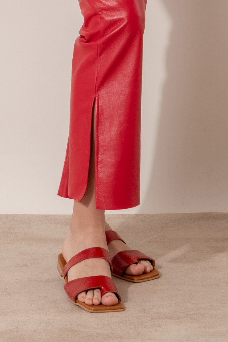 Sandalia zoe Charol rojo