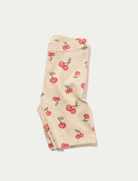 BERMUDA INFANTIL CON ESTAMPADO BEIGE