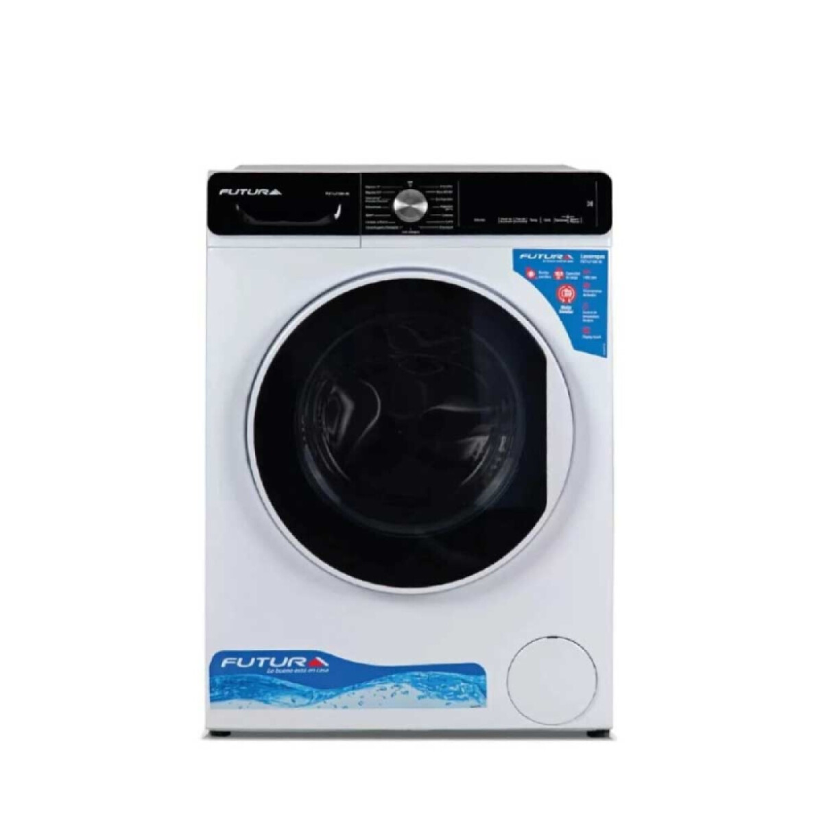 Lavarropas c/frontal Futura FUT-LF10K-IN – 10,5 Kg. - acero inoxidable 