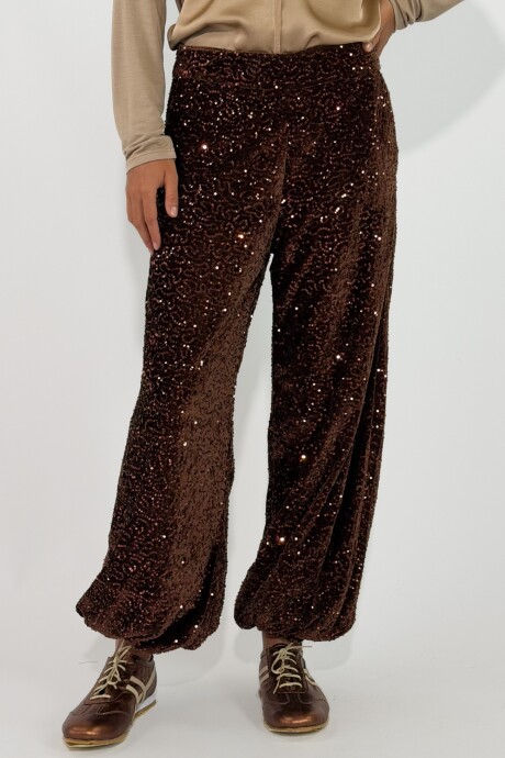 PANTALON GLOW Marron