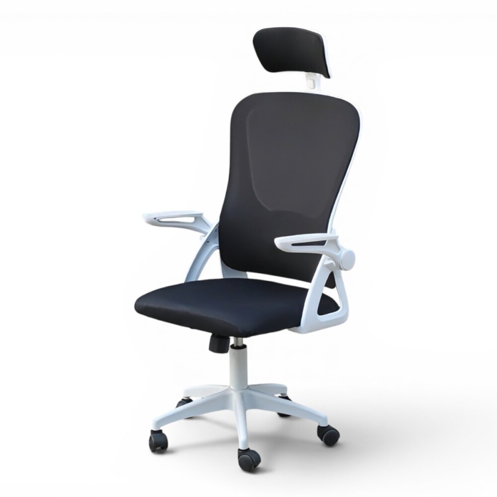 SILLA DE OFICINA ASIENTO ERGONÓMICA ESCRITORIO GIRATORIA REGULABLE APOYABRAZOS NEGRO