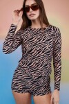 Camiseta Hawaii Cebra Tostado
