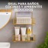 Organizador de Baño Metálico P/ Colgar con 2 Niveles Estante Color Dorado