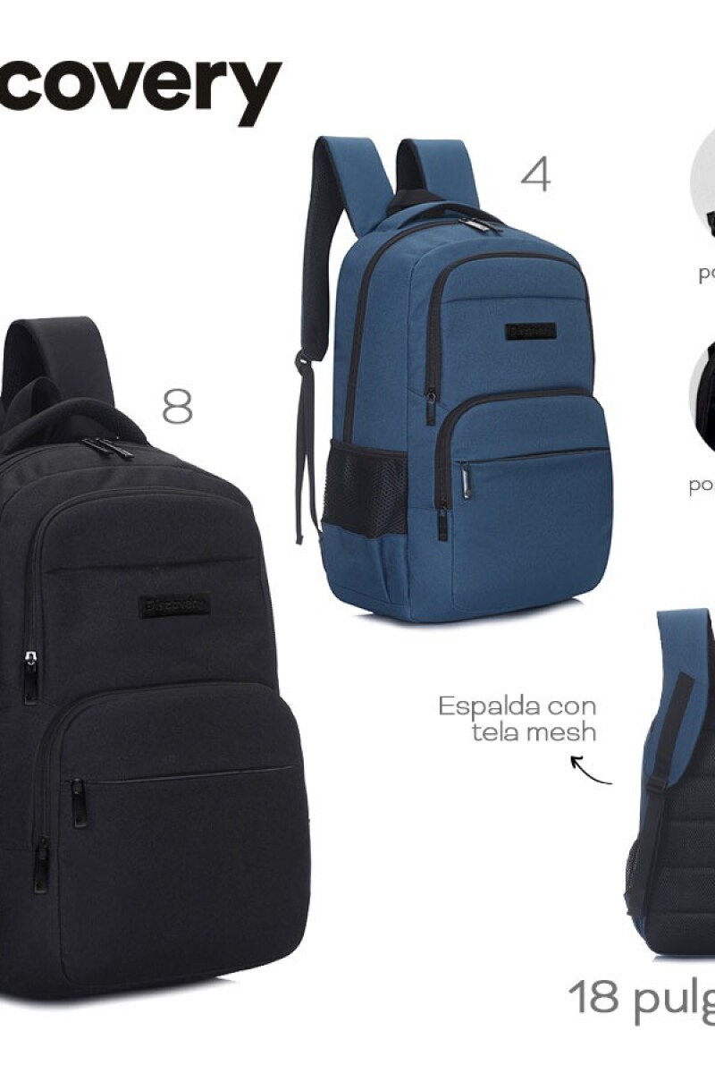 Mochila Clásica - Discovery Azul