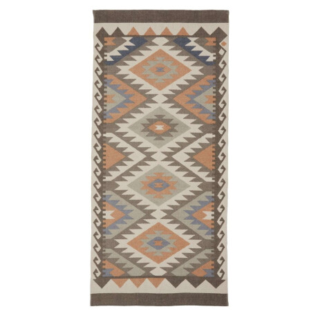 Alfombra REINROSE 65x140 rombos colores Multicolor