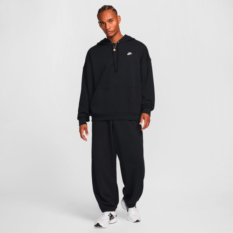 Abrigo Nike Club Fleece Hoodie de Hombre Negro